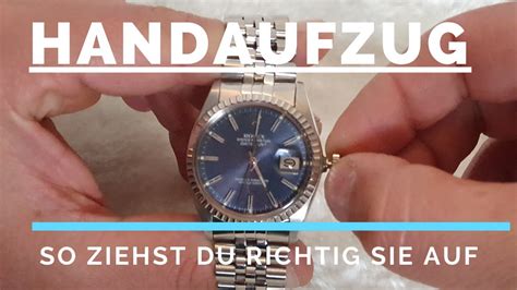 rolex aufziehen|rolex automatik aufziehen.